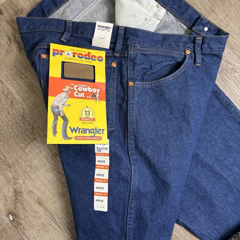 Wrangler Cowboy Cut Jeans Mens‎ 40x32 Original Fit Pro Rodeo Competition 13MWZ - Picture 3 of 9